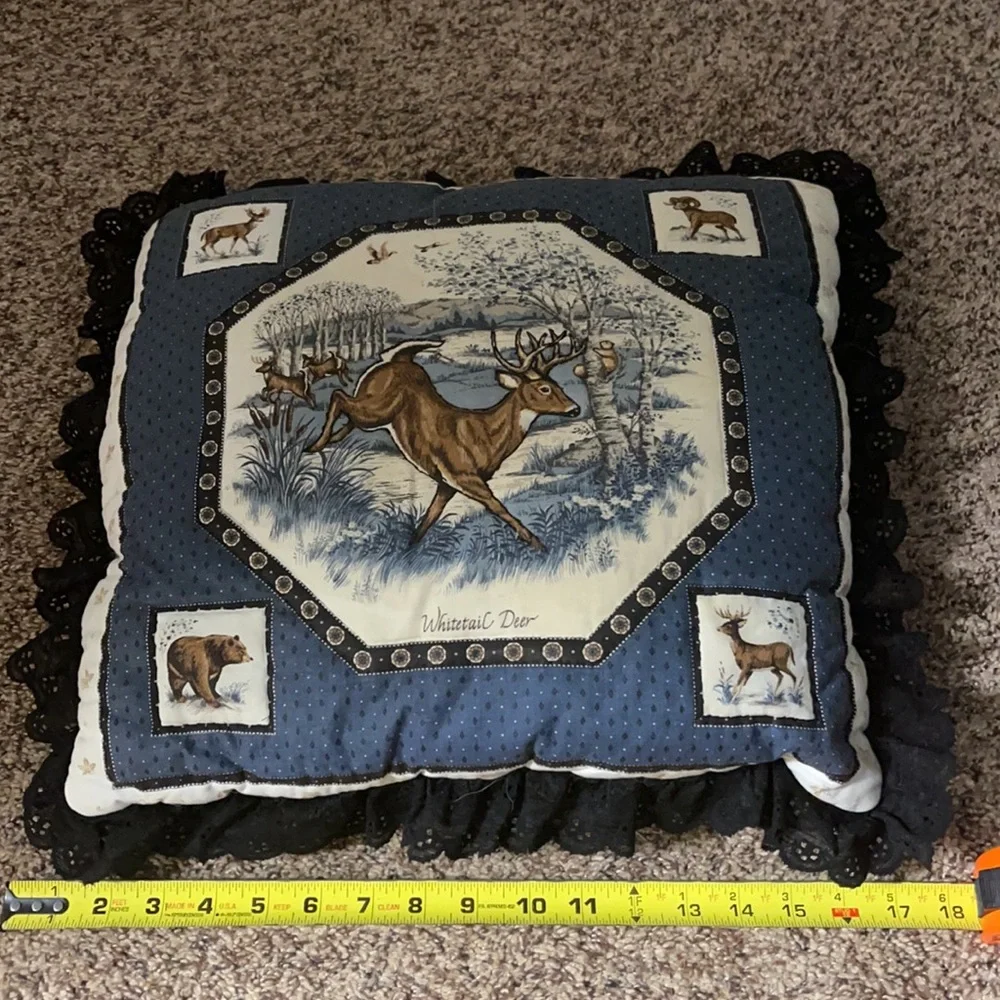 Rustic/Deer/Bear/Pillows-18”x17”(2)